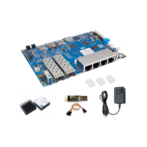 Banana Pi BPI-R4 Wi-Fi 7 Wireless Dual-Band WiFi OpenWRT Router Board, with MediaTek MT7988A (Filogic 880) SoC, Support 2X 10GbE SFP and 4X GbE Gigabit Ethernet for NAS Smart Home Gateway von WayPonDEV
