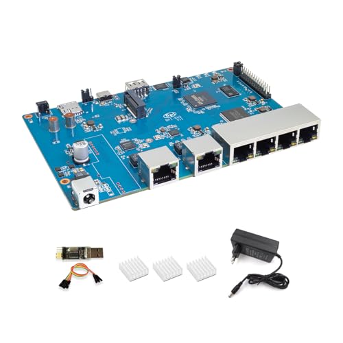 Banana Pi BPI-RV2 RISC-V Router Board Gateway Board, 1x 2.5G WAN 5X Gigabit LAN 512MB DDR3 RAM M.2 MINI PCIE USB 2.0, für Enterprise Grid Gateway Workstation Hosts (None Metal Case,Basic Kit) von WayPonDEV