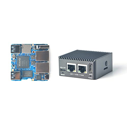 NanoPi R5C Mini-WLAN-Router, Rockchip RK3568 Einplatinencomputer, LPDDR4X 2 GB RAM, 0,8 Tops NPU Mali-G52-GPU, M.2 E-Key PCIe2.1-Steckplatz, unterstützt FriendlyWrt Docker (ohne M.2-WLAN-Modul) von WayPonDEV