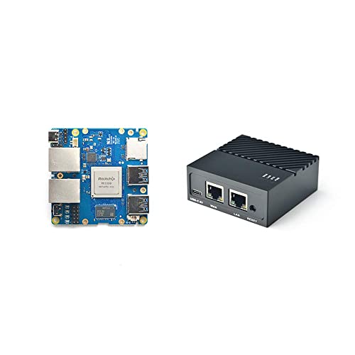 Nanopi R4S Mini Portable Travel Router OpenWRT mit Dual-Gbit/s-Ethernet-Ports 4 GB RAM LPDDR4 Basierend auf Rockchip RK3399 Soc für IOT NAS Smart Home Gateway (Without Mac chip) von WayPonDEV