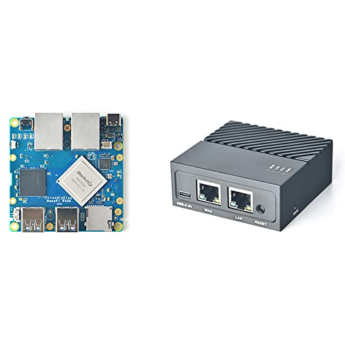 Nanopi R4SE Mini Pocket Router OpenWRT Dual Gbps Ethernet Ports LPDDR4 4GB RAM + 32GB eMMC Basierend auf RK3399 Soc (mit MAC Chip) für IOT NAS Smart Home Gateway Unterstützung Linux Ubuntu Armbian von WayPonDEV
