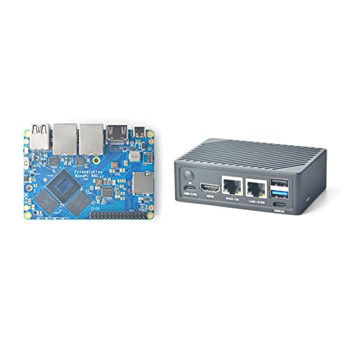 Nanopi R6C Mini WiFi Router OpenWRT mit PCle Gbps Ethernet Ports LPDDR4X 4GB RAM 6Tops NPU Mali-G610 GPU RK3588S Soc für NAS IOT Smart Home Gateway Support FriendlyWrt Debian (mit CNC Metallgehäuse) von WayPonDEV