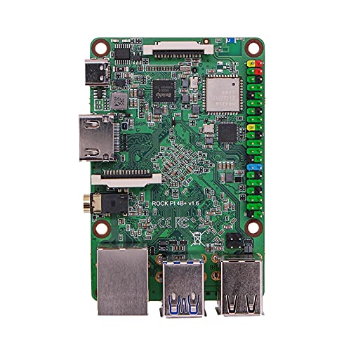 Rock Pi 4 Plus Rockchip RK3399 (OP1) Einplatinencomputer LPDDR4 2GB mit WiFi 5 und Bluetooth 5.0-Unterstützung für Twister OS von WayPonDEV