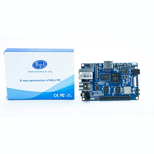 WayPonDEV Banana Pi BPI-M64 Allwinner A64 Quad-Core Single Board Computer mit LPDDR3 2GB RAM 8G eMMC onboard WiFi (AP6212) Bluetooth 4.0 Gigabit Ethernet Port Unterstützt Android und Linux von WayPonDEV