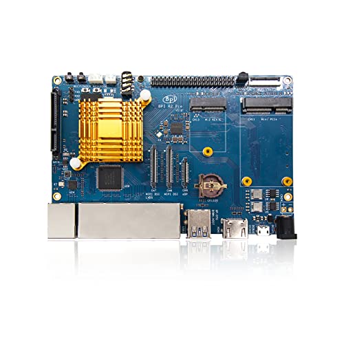 WayPonDEV Banana Pi BPI R2 Pro Open Source WiFi Router Base in RK3568 Soc mit Dualband 5 Gigabit Port 2G LPDDR4 16G eMMC Unterstützt OpenWRT und Linux für IOT NAS Smart Home Gateway von WayPonDEV