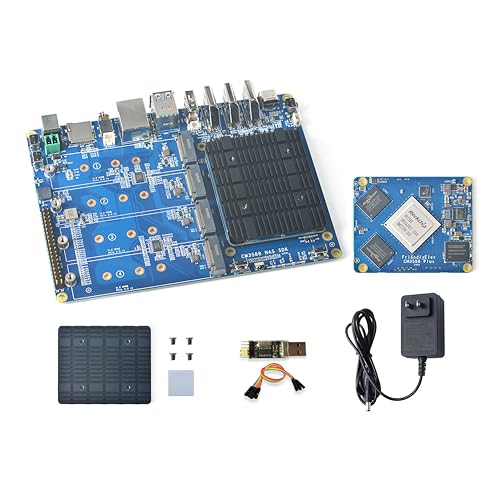 WayPonDEV CM3588 Netzwerkspeichermodul NAS Kit, 16 GB LPDDR4 Single Board Computer, RK3588 2,4 GHz CPU 6TOPs NPU Mali-G610 GPU, unterstützt 4X NVMe SSD für Home Cloud Server, 8K Video Encoder von WayPonDEV