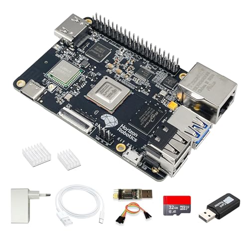 WayPonDEV D-Robotics RDK X3 AI Robot Development Board Kit, Quad-Core Cortex-A53 5TOPS BPU 2GB/4GB LPDDR4, Kompatibel mit Raspberry Pi, für Robotik AI Entwicklung ROS Deep Learning (4GB,Standard Kit) von WayPonDEV