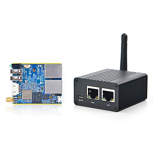 WayPonDEV NanoPi R1 Allwinner H3 Tragbarer Mini-Router OpenWRT mit 1GB DDR3-RAM und Zwei Ethernet-Ports, WLAN und Bluetooth 4.0 Serial Port für Lot NAS Smart Home Gateway von WayPonDEV