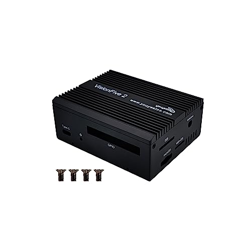 WayPonDEV Schwarzes Metallgehäuse für VisionFive2 RISC-V Open Source Single Board Computer, Metallkühlkörper für VisionFive2 Linux Starter Kit von WayPonDEV