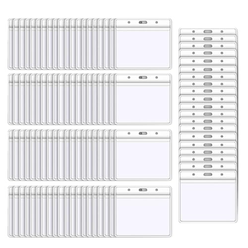 Ausweishalter, Namenskartenhalter, Kartenhalter, transparent, für Büro, Schule, 100 Stück Ausweishalter, Namenskartenhalter, Kartenhalter, transparent, für Büro, Schule, 100 Stück von Wayfadacc