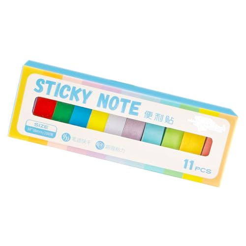 Haftnotizen, Notizblock, farbige Indexe, bunte Notizblöcke, Schulbedarf für Schüler, Lehrer, 11 Stück Haftnotizen, Notizblock, farbige Indexe, bunte Notizblöcke, Schulbedarf für Schüler, Lehrer, 11 Stück von Wayfadacc