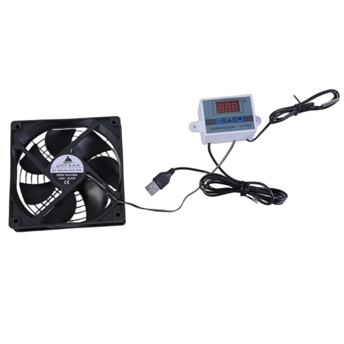 Wayfadacc 120 mm USB-Lüfter mit einstellbarer Temperaturregelung für Schränke und Heimkino-Systeme Wayfadacc 120 mm USB-Lüfter mit einstellbarer Temperaturregelung für Schränke und Heimkino-Systeme von Wayfadacc