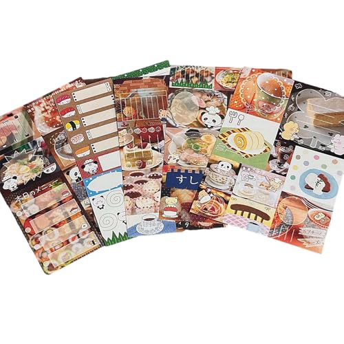 Wayfadacc 50 Blatt Lovely Scrapbook Notizblöcke Einfacher Notizblock Panda Thema Memo Pad Retro Schreibblock Schule Büro Zubehör von Wayfadacc