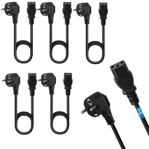 5 x 5 m Netzkabel für Geräte CEE Stecker 7/7 Schuko auf IEC 320 C13 für PC, Monitor, TV, Computermonitor, Beamer, Haushaltsgeräte 5 x 5 m Netzkabel für Geräte CEE Stecker 7/7 Schuko auf IEC 320 C13 für PC, Monitor, TV, Computermonitor, Beamer, Haushaltsgeräte von Waytex