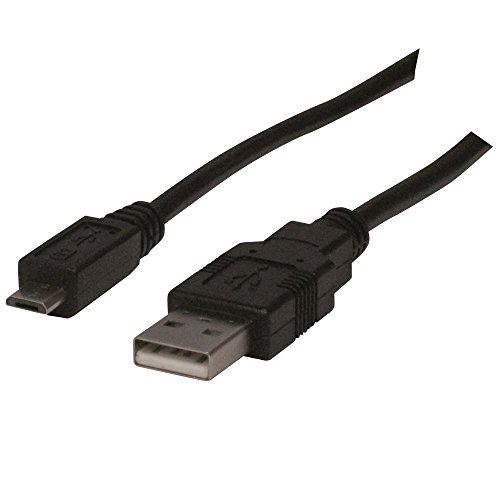 Waytex 11212 Micro-USB - 2.0-Kabel, männlich/männlich, 1,80 m, Schwarz von Waytex