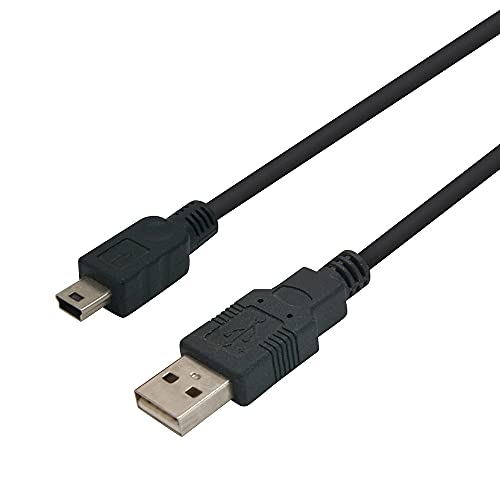 Waytex 11300 Kabel Mini USB 2.0 mit 5 pins, männlich/männlich, 2 m, Schwarz von Waytex