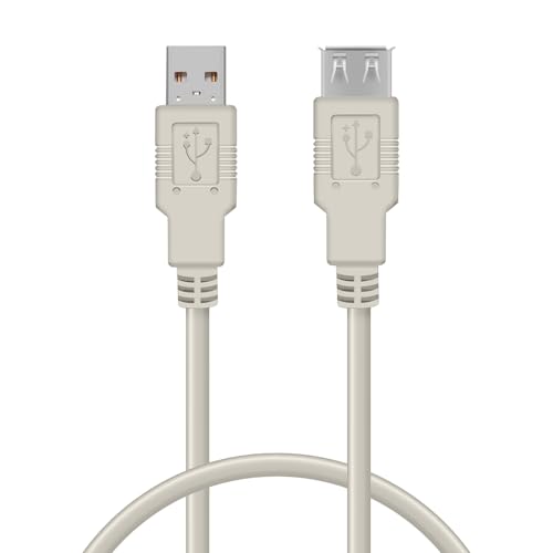 Waytex 11306 Verlängerung USB 2.0 A Stecker/A Buchse 0,60 m beige von Waytex
