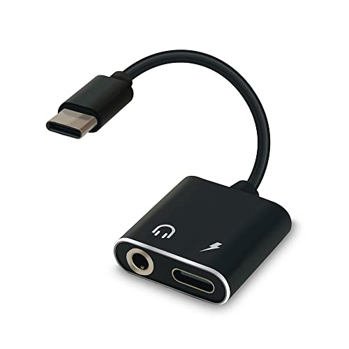 Waytex 11680 USB-C auf Klinkenstecker für Kopfhörer und USB C zum Aufladen Ihres Handys oder Tablets von Waytex
