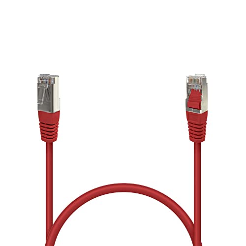 Waytex 33493 geschirmte RJ45 ADSL Netzwerk Kabel 0,3 m rot von Waytex