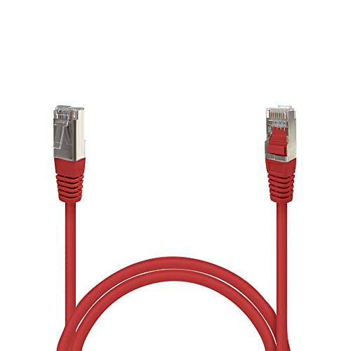 Waytex 33503 RJ45 CAT6 Netzwerk-Kabel Geschirmt FTP 0,5 m Rot von Waytex