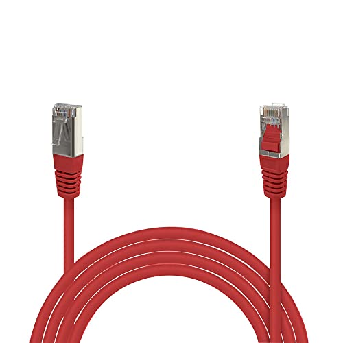 Waytex 33528 RJ45 CAT6 Netzwerk-Kabel Geschirmt FTP 10 m Rot von Waytex