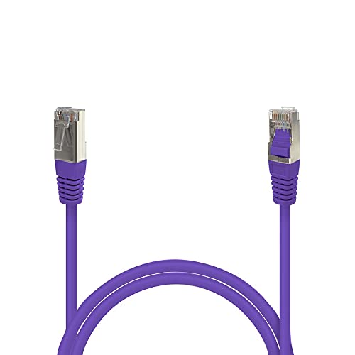 Waytex 33565 geschirmte RJ45 ADSL Netzwerk Kabel 1 m violett von Waytex