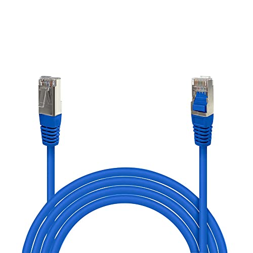 Waytex 33592 geschirmte RJ45 ADSL Netzwerk Kabel 7,50 m blau von Waytex