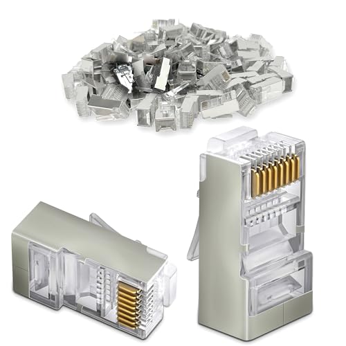 Waytex 37113 RJ45, abgeschirmt, 100 Stück, Transparent von Waytex