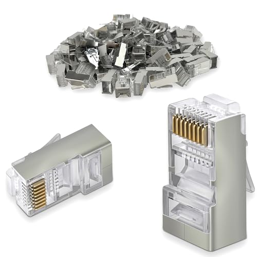 Waytex 37152 RJ45, abgeschirmt, 100 Stück, Transparent von Waytex