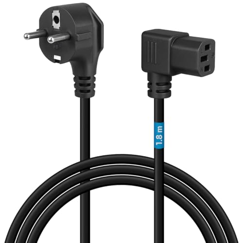 Waytex 51108 Kabel Netzteil abgewinkelt 1,8 m schwarz von Waytex