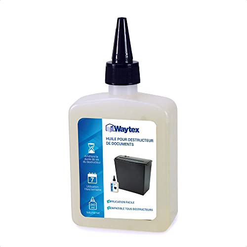 Waytex 77319 Öl-Flasche für Aktenvernichter gekreuzt – 240 ml von Waytex