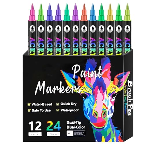 Doppelseitige Kunstmarker | Journaling-Stifte-Set | Doppelspitzenmarker | Bunte Kunstmarkierungsstifte | Vielseitige Markierungsstifte Zum Zeichnen Und Schreiben Für Kinder Und Erwachsene Zu Hause, In von Wcybym