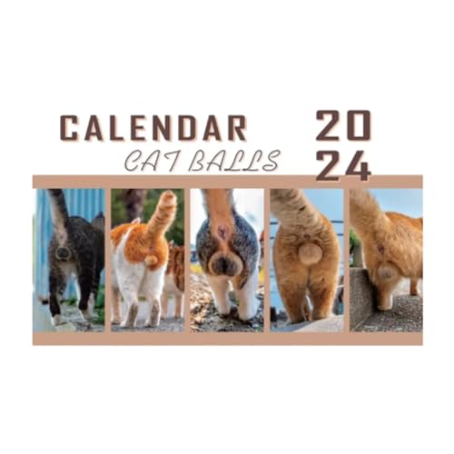 Wdesrgt Cats Butt Kalender 2024 bringt und Persönlichkeit in Ihre Tage, langlebig, einfach zu bedienen, ca. 29 x 21 cm von Wdesrgt