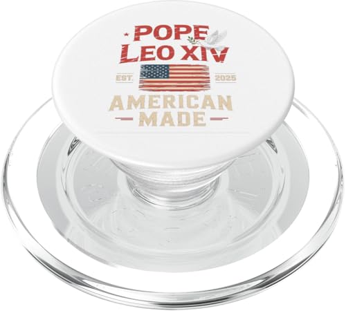 American Made First Papst Leo XIV Christian Robert Prevost PopSockets PopGrip für MagSafe American Made First Papst Leo XIV Christian Robert Prevost PopSockets PopGrip für MagSafe von We Have a Pope Habemus Papam 2025 Vatican Papa