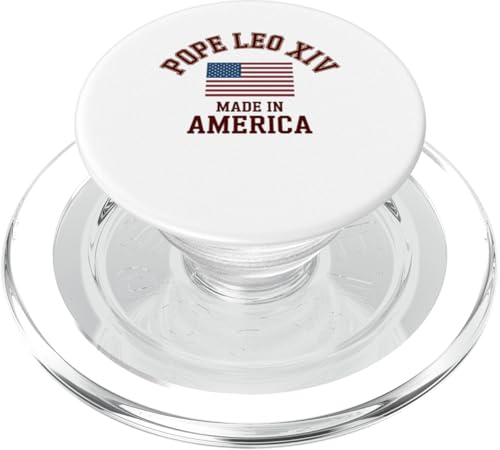 Papst Leo XIV Funny America Christian Papst Robert Prevost PopSockets PopGrip für MagSafe von We Have a Pope Habemus Papam 2025 Vatican Papa
