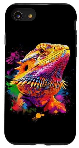 Hülle für iPhone SE (2020) / 7 / 8 Bartdrache Aquarell Kunst Reptilienliebhaber von We Love Bearded Dragons