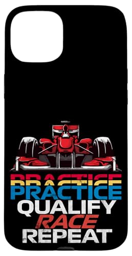 Übung Qualify Race Repeat Race Week Motorsport Racing Hülle für iPhone 15 Plus Übung Qualify Race Repeat Race Week Motorsport Racing Hülle für iPhone 15 Plus von We Race Apparel