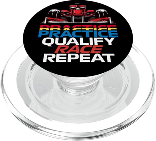 Übung Qualify Race Repeat Race Week Motorsport Racing PopSockets PopGrip für MagSafe von We Race Apparel
