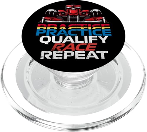 Übung Qualify Race Repeat Race Week Motorsport Racing PopSockets PopGrip für MagSafe von We Race Apparel