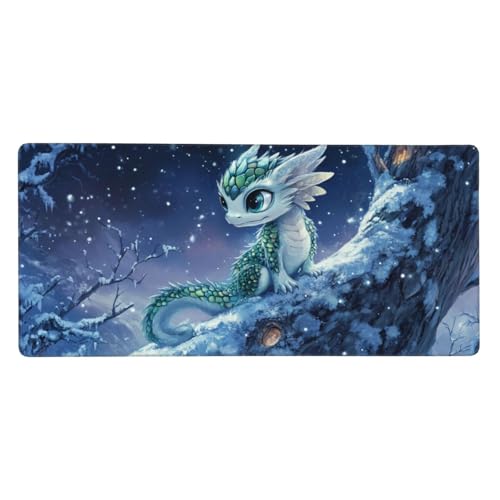 Schnee Mousepad XL 900x400mm/90x40cm Groß Gaming Mauspad Drachen, Schreibtischunterlage Mit Anti-Rutsch Basis,Tischunterlage Large Size, für Gaming Office Home Zubehör, Geschenke für Männer-z1080 Schnee Mousepad XL 900x400mm/90x40cm Groß Gaming Mauspad Drachen, Schreibtischunterlage Mit Anti-Rutsch Basis,Tischunterlage Large Size, für Gaming Office Home Zubehör, Geschenke für Männer-z1080 von Weaejoan