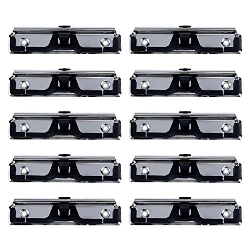 Wealrit 10 Stück Klemmbrett-Clips, montierbare Klemmbrett-Clips mit Nieten, Edelstahl-Klemmbretter Hardware mit Gummigriff und Stift-Clip, 11,9 cm Länge Wealrit 10 Stück Klemmbrett-Clips, montierbare Klemmbrett-Clips mit Nieten, Edelstahl-Klemmbretter Hardware mit Gummigriff und Stift-Clip, 11,9 cm Länge von Wealrit