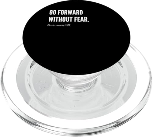 Go Forward Without Fear Bibelvers Zitat Statement PopSockets PopGrip für MagSafe von Wear Your Faith