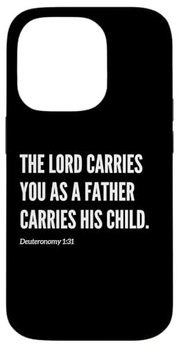 The Lord Carries You Bibelvers Zitat Statement Hülle für iPhone 14 Pro von Wear Your Faith