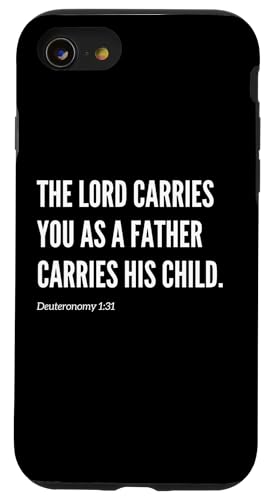 The Lord Carries You Bibelvers Zitat Statement Hülle für iPhone SE (2020) / 7 / 8 von Wear Your Faith