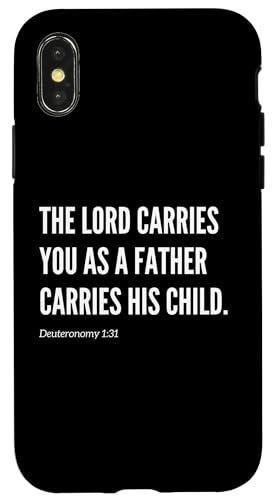 The Lord Carries You Bibelvers Zitat Statement Hülle für iPhone X/XS The Lord Carries You Bibelvers Zitat Statement Hülle für iPhone X/XS von Wear Your Faith
