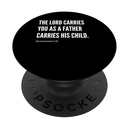 The Lord Carries You Bibelvers Zitat Statement PopSockets Klebender PopGrip von Wear Your Faith