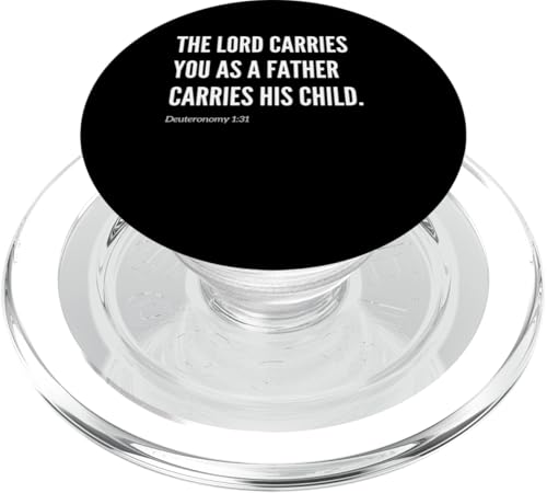 The Lord Carries You Bibelvers Zitat Statement PopSockets PopGrip für MagSafe von Wear Your Faith