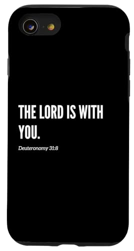 The Lord Is With You Bibelvers Zitat Statement Hülle für iPhone SE (2020) / 7 / 8 von Wear Your Faith