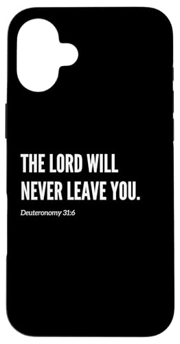 The Lord Will Never Leave You Bibelvers Zitat Statement Hülle für iPhone 16 Plus The Lord Will Never Leave You Bibelvers Zitat Statement Hülle für iPhone 16 Plus von Wear Your Faith