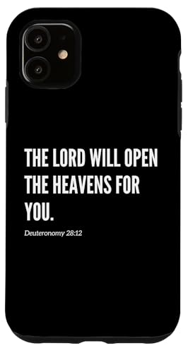 The Lord Will Open the Heavens for You Bibelvers Zitat Hülle für iPhone 11 von Wear Your Faith